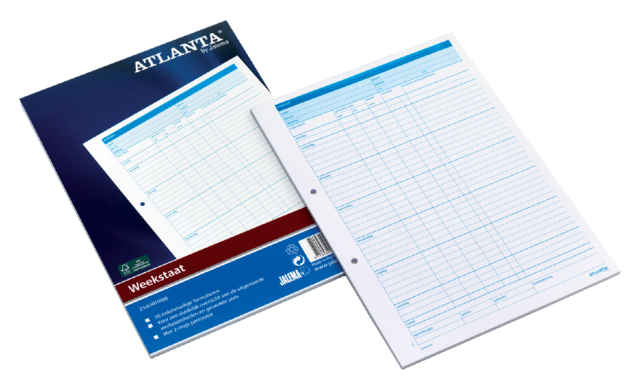 Weekstaten A 5404-016, A4; blok a 50 vel
