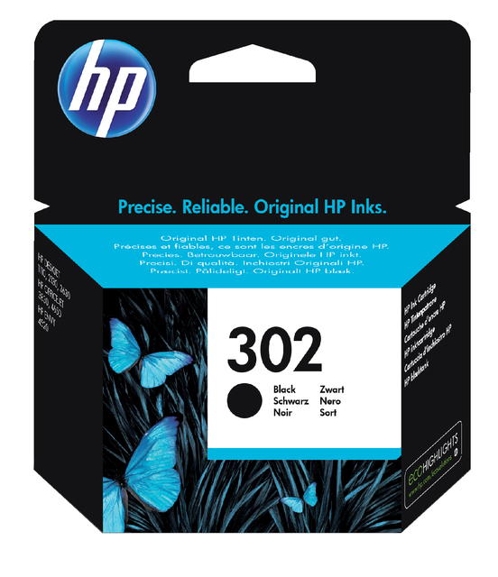 Inktcartridge HP F6U66AE (302) zwart; 3.5ml