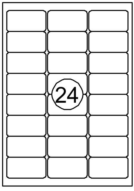 Laser/ink/kop.etiket Quantore 63.5x33.9mm doos 100 vel