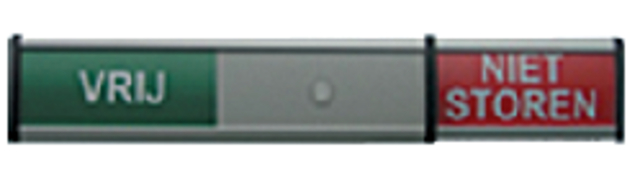 Infoschuifbord 125x30mm VRIJ / NIET STOREN