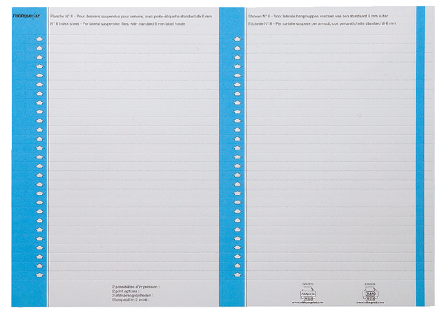 Ruiterstroken Qblique 410854 blw/wit; pk10vel