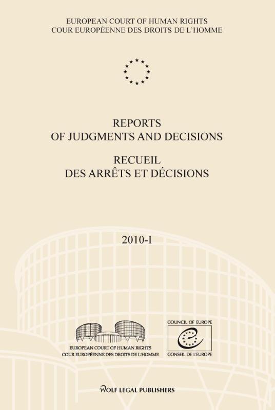 Reports of judgments and decisions / recueil des arrets et decisions 2010-1